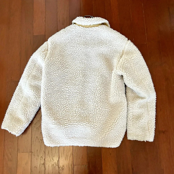 Rag & Bone Women’s Elliot Sherpa Shirt Jacket Beige Color size M Excellent - Picture 5 of 13